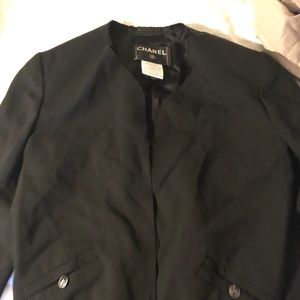 Chanel jacket with frayed hem size fr 44